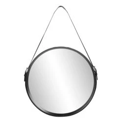 Bestpreis 😉 Spiegelprofi Rahmenspiegel VALENTINA, Ca. Ø 40 Cm, Schwarz, Mit Kunstlederband 🌟 -Spiegelprofi Verkäufe unnamed file 105