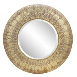 Bester Verkauf 🤩 Spiegelprofi Metallrahmenspiegel GLORY, Ca. Ø 74 Cm, Goldfarben, Mit Facette 🤩 -Spiegelprofi Verkäufe unnamed file 150