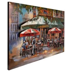 Bestes Angebot 🎁 Spiegelprofi Metallbild BRUNA60x140 Cm, "Cafe" 🧨