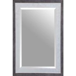 Budget ⌛ Spiegelprofi Rahmenspiegel ALEXA, Ca. 50x70 Cm, Schwarz/silberfarben, Mit Facette 😍