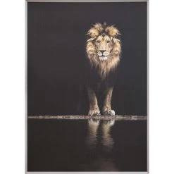 Bestpreis 😍 Spiegelprofi Gerahmtes Bild TAIRA, 100x140 Cm, 'Colourful Lion', Rahmen: Silberfarben 🔥 -Spiegelprofi Verkäufe unnamed file 360
