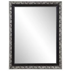 Brandneu ✨ Spiegelprofi Pius Rahmenspiegel Schwarz/silber - 55 X 70cm ⌛