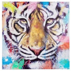 Angebote 😍 Spiegelprofi Original Rimbo Ölgemälde - Tiger - 90 X 90cm 👏