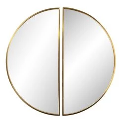 Bester Verkauf 🌟 Spiegelprofi Ella Rahmenspiegel 2er Set Gold, Halbrund - 30 X 60cm 🌟