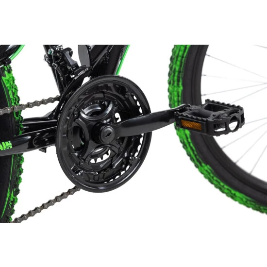 Billig 😉 Mountainbike Fully 24'' Crusher Schwarz-grün RH 41 Cm KS Cycling 🛒 5 Billig 😉 Mountainbike Fully 24'' Crusher Schwarz-grün RH 41 Cm KS Cycling 🛒 – Bild 3