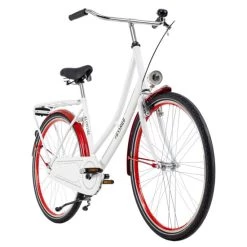 Budget 🧨 Hollandrad 28'' Tussaud Weiß-rot Singlespeed RH 49 Cm KS Cycling 😍