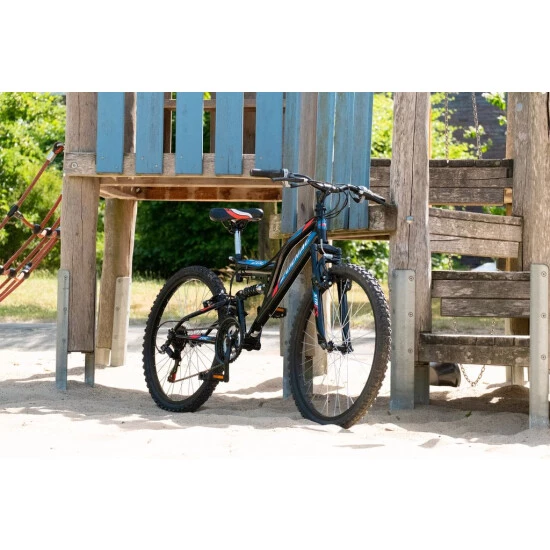 Schlussverkauf ✔️ Kinderfahrrad Mountainbike Fully 24'' Zodiac Schwarz-rot RH 38 Cm KS Cycling 🌟 14 Schlussverkauf ✔️ Kinderfahrrad Mountainbike Fully 24'' Zodiac Schwarz-rot RH 38 Cm KS Cycling 🌟 – Bild 12