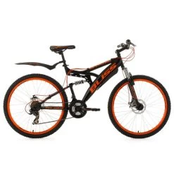 Bestpreis 🎁 KS Cycling Mountainbike Fully 26" Bliss Schwarz-orange RH 47 Cm 🔔