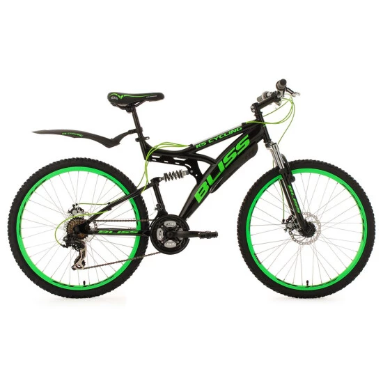 Großhandel ⌛ Mountainbike Fully 26" Bliss Schwarz-grün RH 47 Cm KS Cycling 🥰 3 Großhandel ⌛ Mountainbike Fully 26" Bliss Schwarz-grün RH 47 Cm KS Cycling 🥰