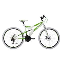 Angebote ❤️ Mountainbike Fully 26'' Topeka Weiß-grün RH 44 Cm KS Cycling 💯