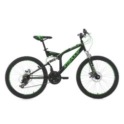Am billigsten 🥰 Mountainbike Fully MTB Xtraxx 24'' Schwarz-grün KS Cycling ✨